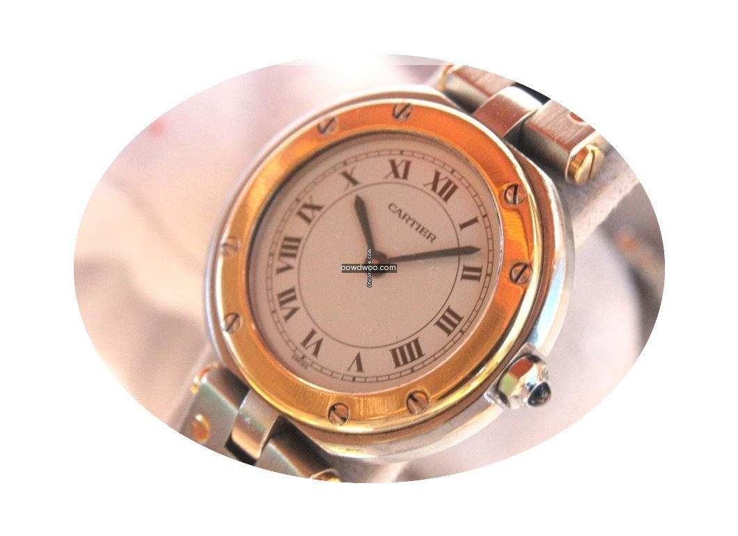 Cartier SANTOS dame quartz OR et Acier 1...