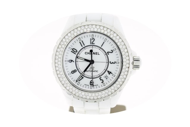 Chanel J 12 White Ceramic Original Diamo...