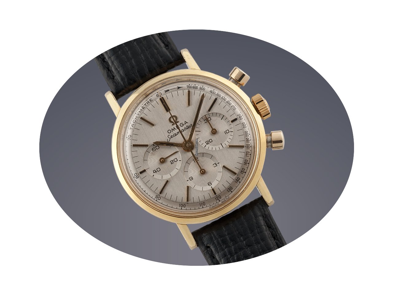 Omega Seamaster gold plated manual chron...