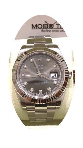 Rolex Datejust II Dark Rhodium Diamond D...
