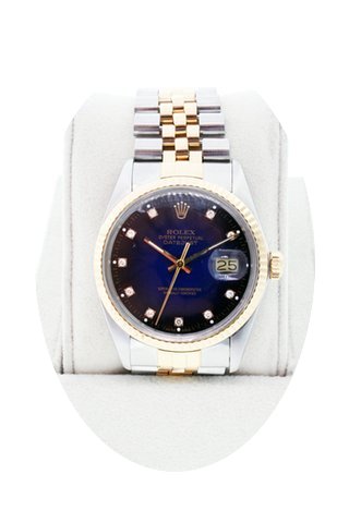 Rolex Datejust 16013 Two Tone Blue Diamo...
