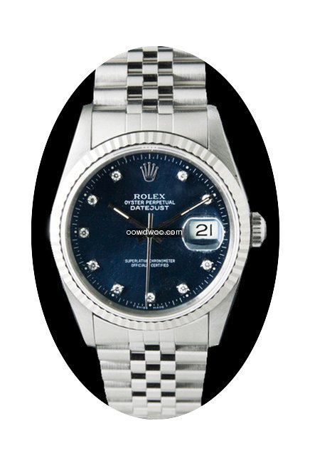 Rolex 16234 Datejust Blue...