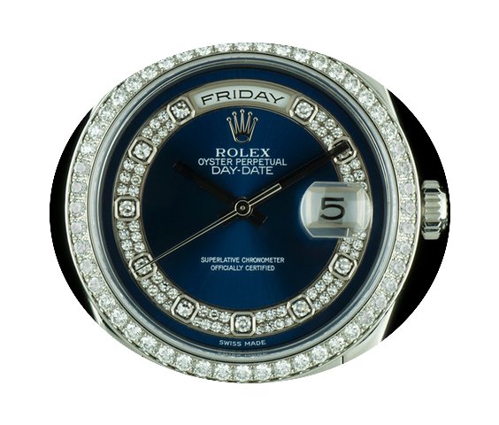 Rolex Platinum O/P Blue Myriad Diamond D...