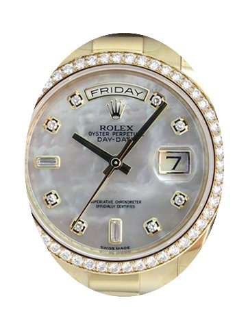 Rolex Day-Date 36 118348-MOPDDP White Mo...
