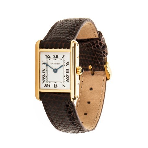 Cartier Vintage 1980s Tank 18K Yellow Go...