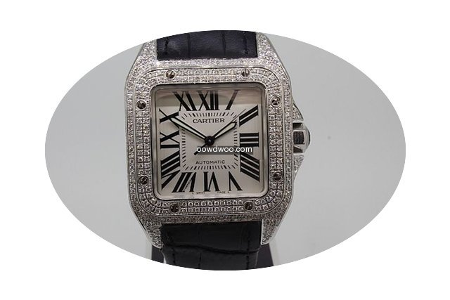 Cartier Santos 100 XL Diamantbesatz Box ...