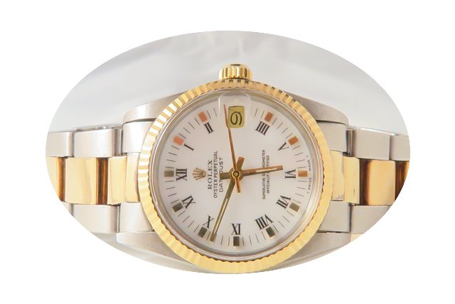 Rolex Datejust 18k Steel Gold Oyster Per...