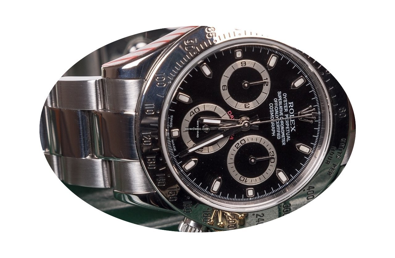 Rolex Daytona Steel ref. 116520 Black Di...