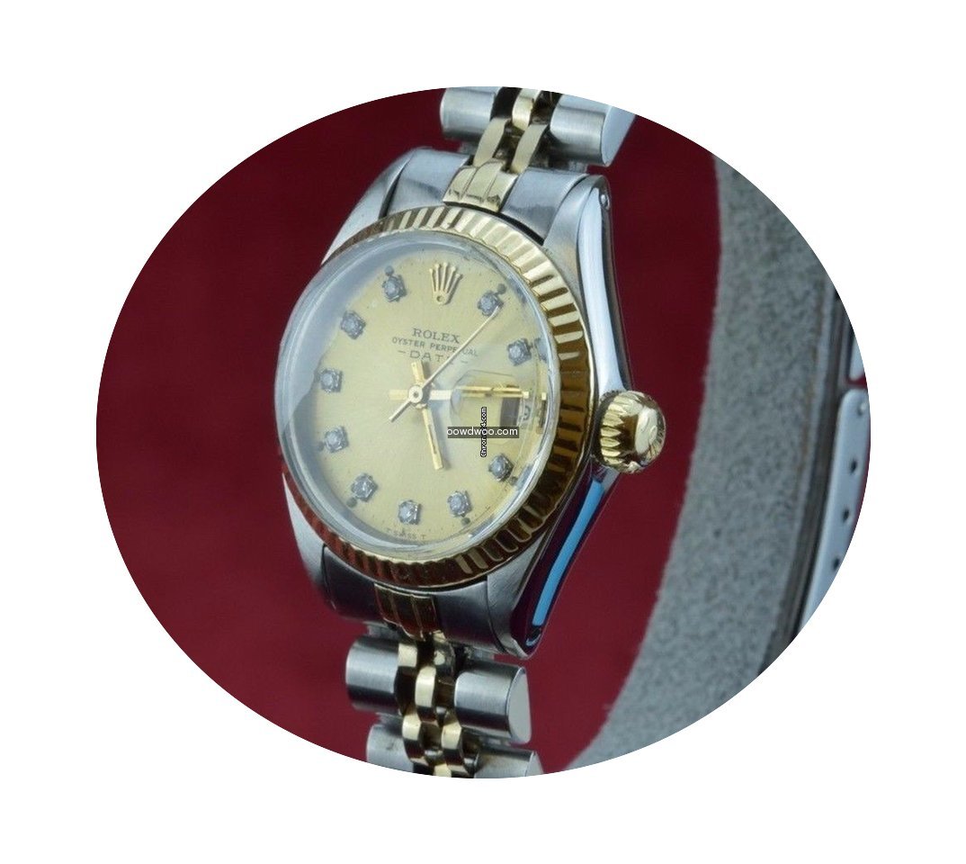 Rolex LADY DATE, Original Diamantzifferb...