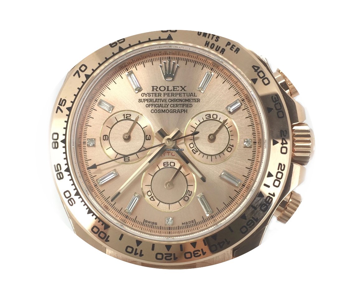 Rolex Daytona Roségold Diamond Baguette...