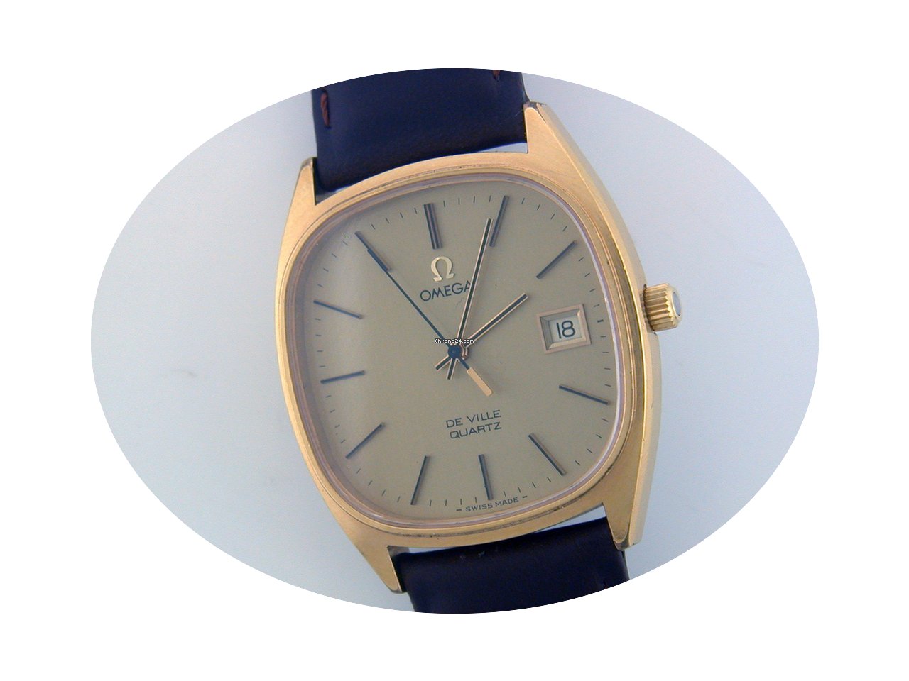 Omega De Ville gold plated quartz Origin...