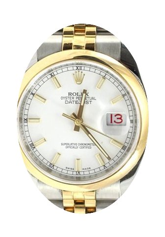 Rolex Datejust 36 116203-WHTSDJ White In...