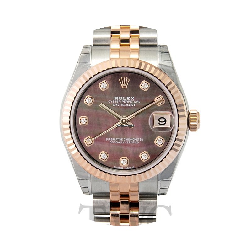 Rolex Datejust Black MOP Steel/18k Rose ...