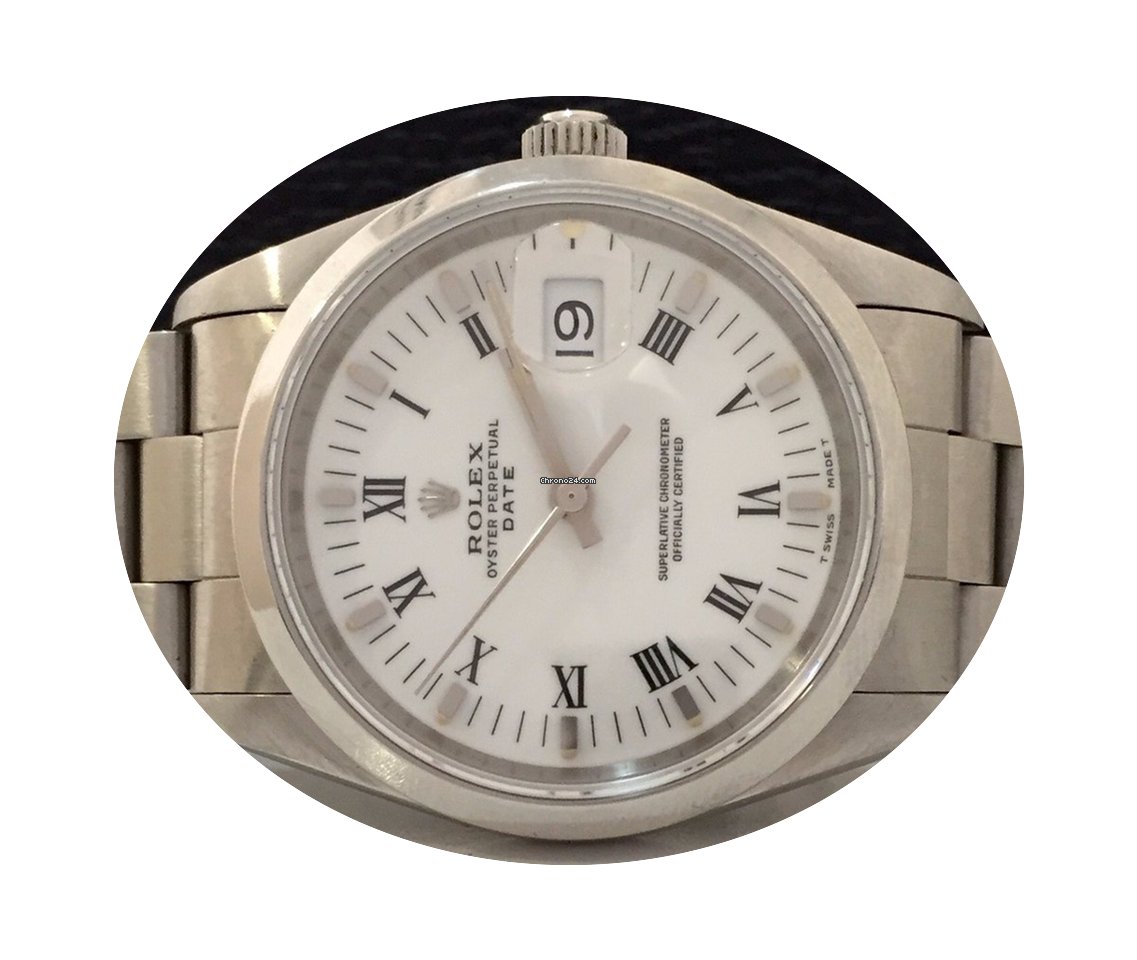 Rolex Oyster Perpetual Date White 34mm C...