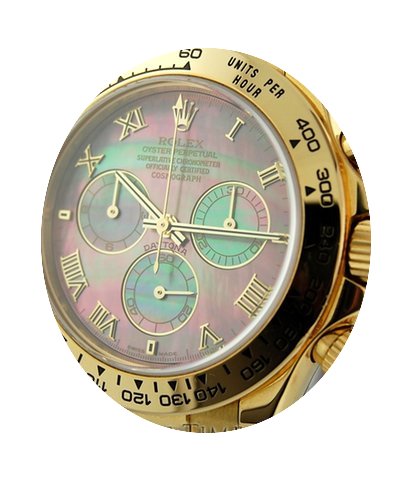 Rolex Daytona 18k Yellow Gold Tahitian M...