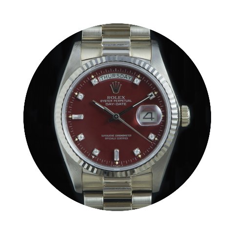Rolex 18039 Day Date red stella dial whi...