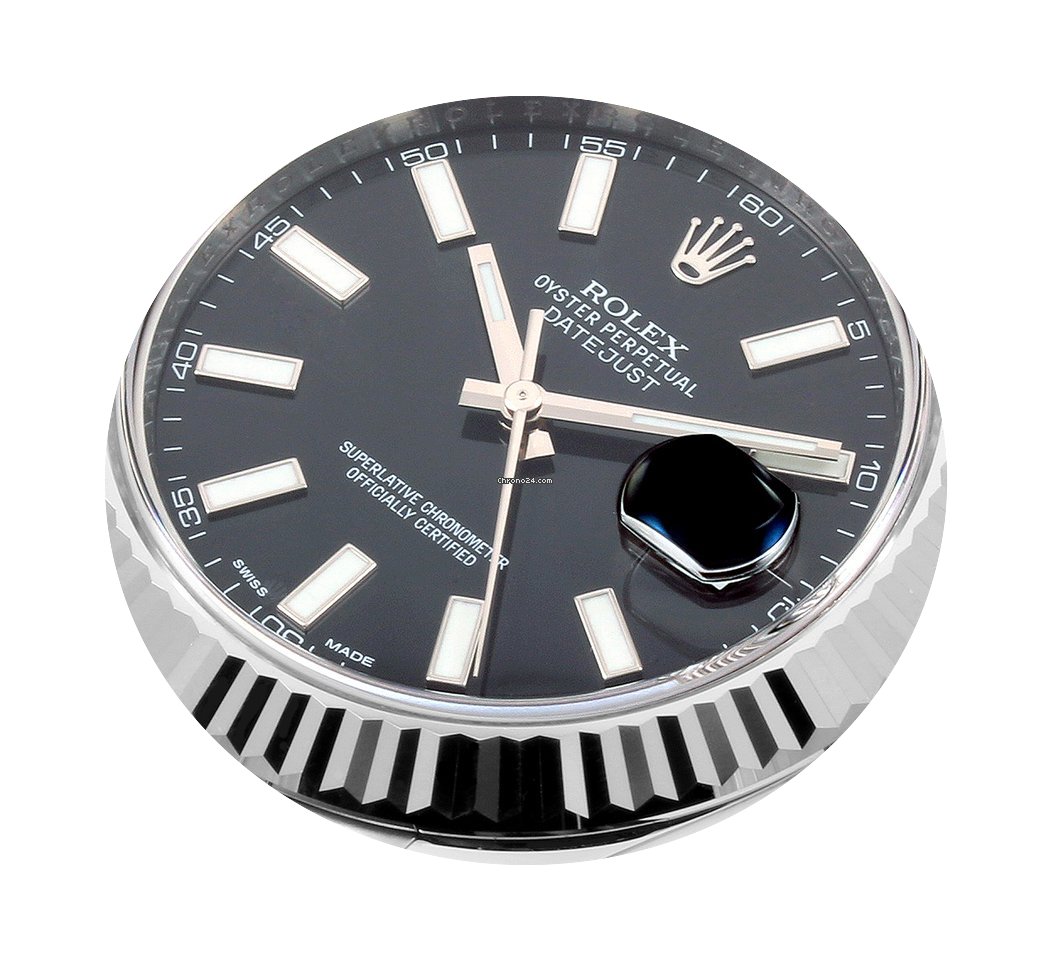 Rolex SS Mens Datejust ll 41mm Black Sti...