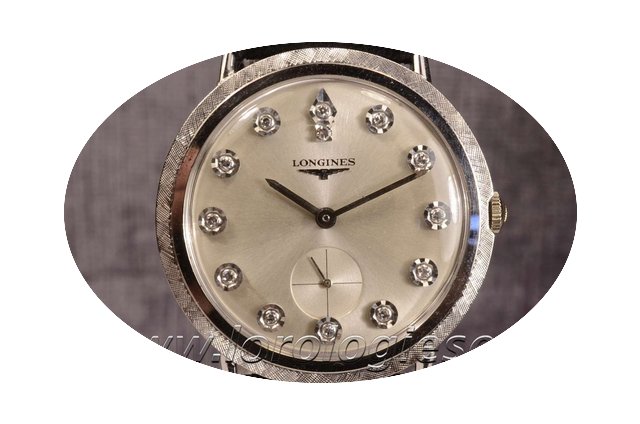 Longines White Gold Classic Sertie Diamo...