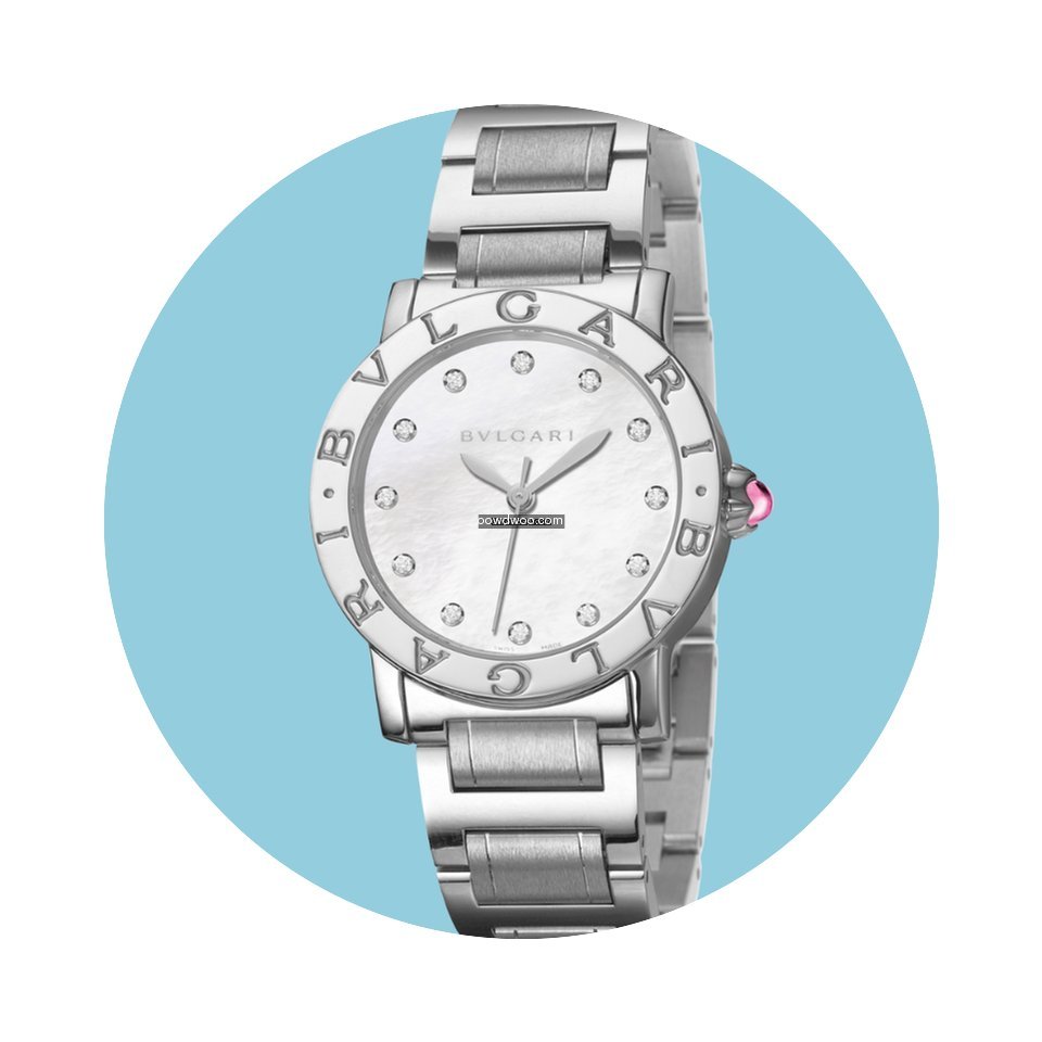 Bulgari Bulgari Stahl 33 mm Perlmutt Dia...