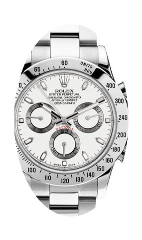 Rolex Pre Owned Steel Daytona 116520 Whi...