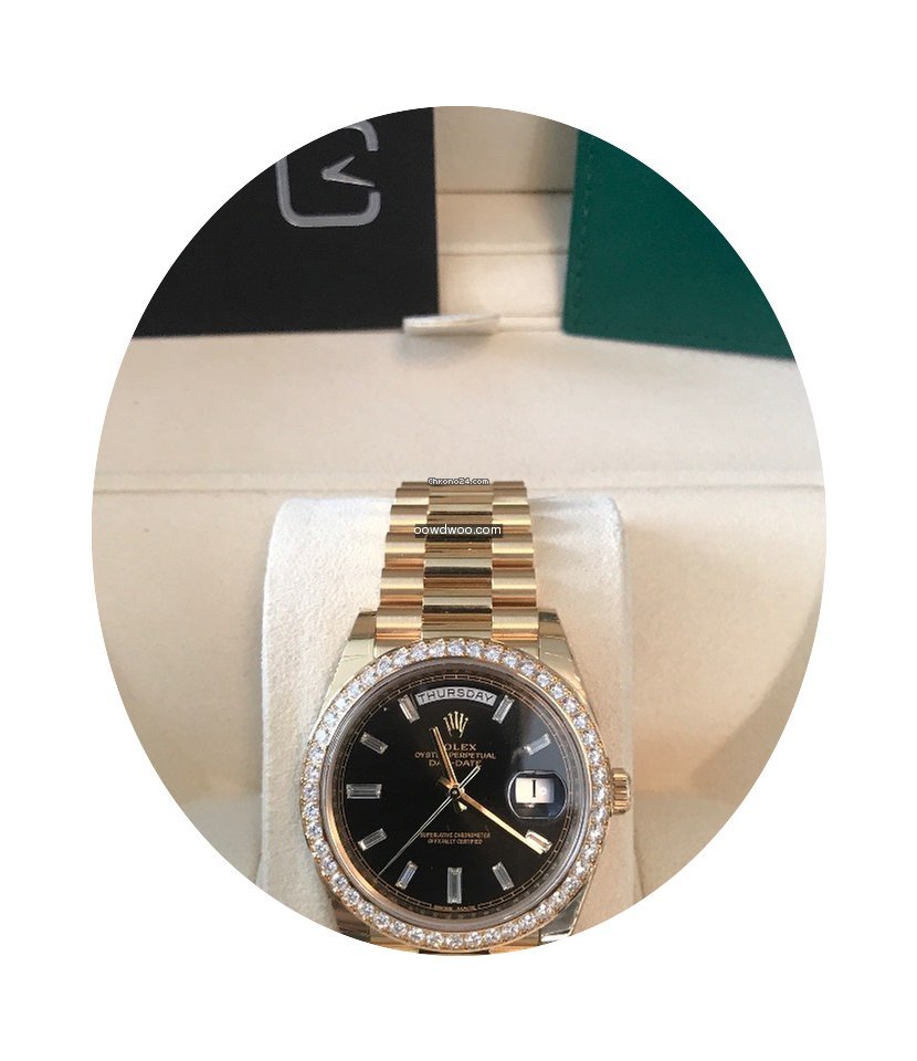 Rolex Day-Date 40 Diamond Bezel...