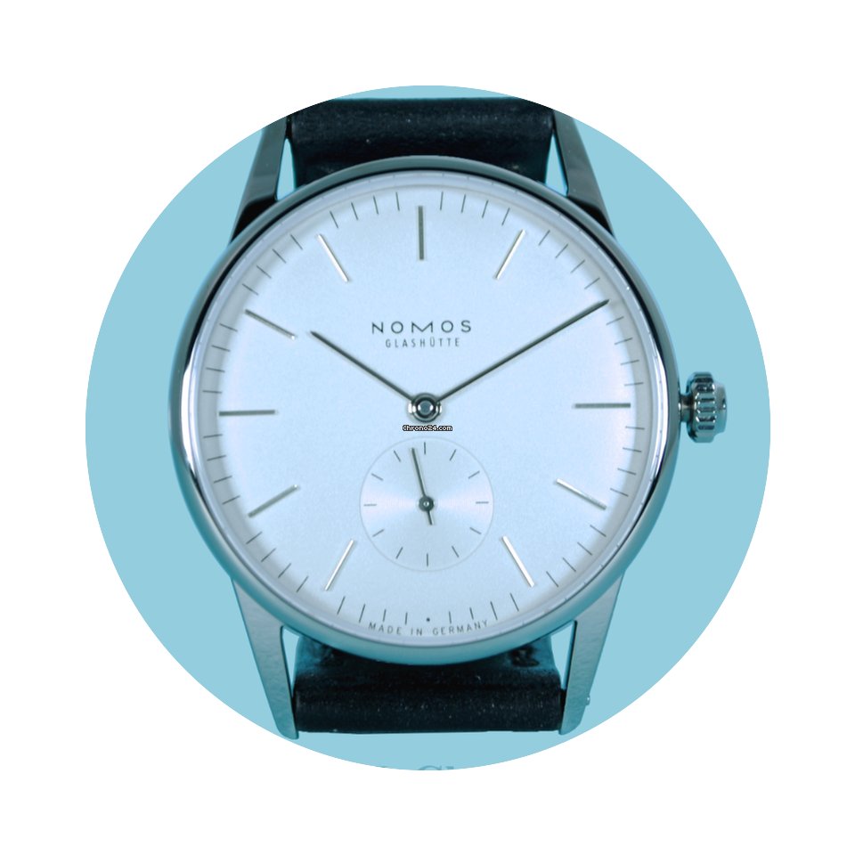 Nomos Glashütte Orion 35mm weiß Edelst...