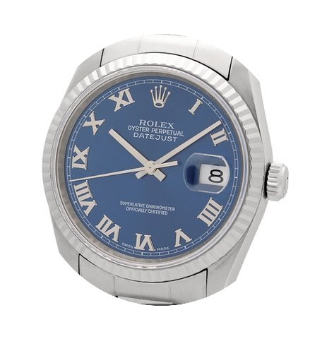 Rolex Datejust Stainless Steel Blue Roma...