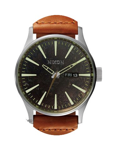 Nixon A105-1959 Sentry Leather Dark Copp...