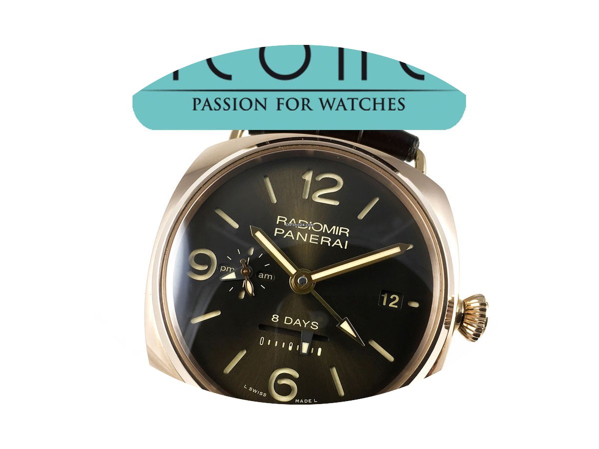 Panerai RADIOMIR PAM395 8 DAYS GMT Rose ...