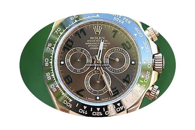 Rolex Daytona 18k Rose Gold Chocolate Di...