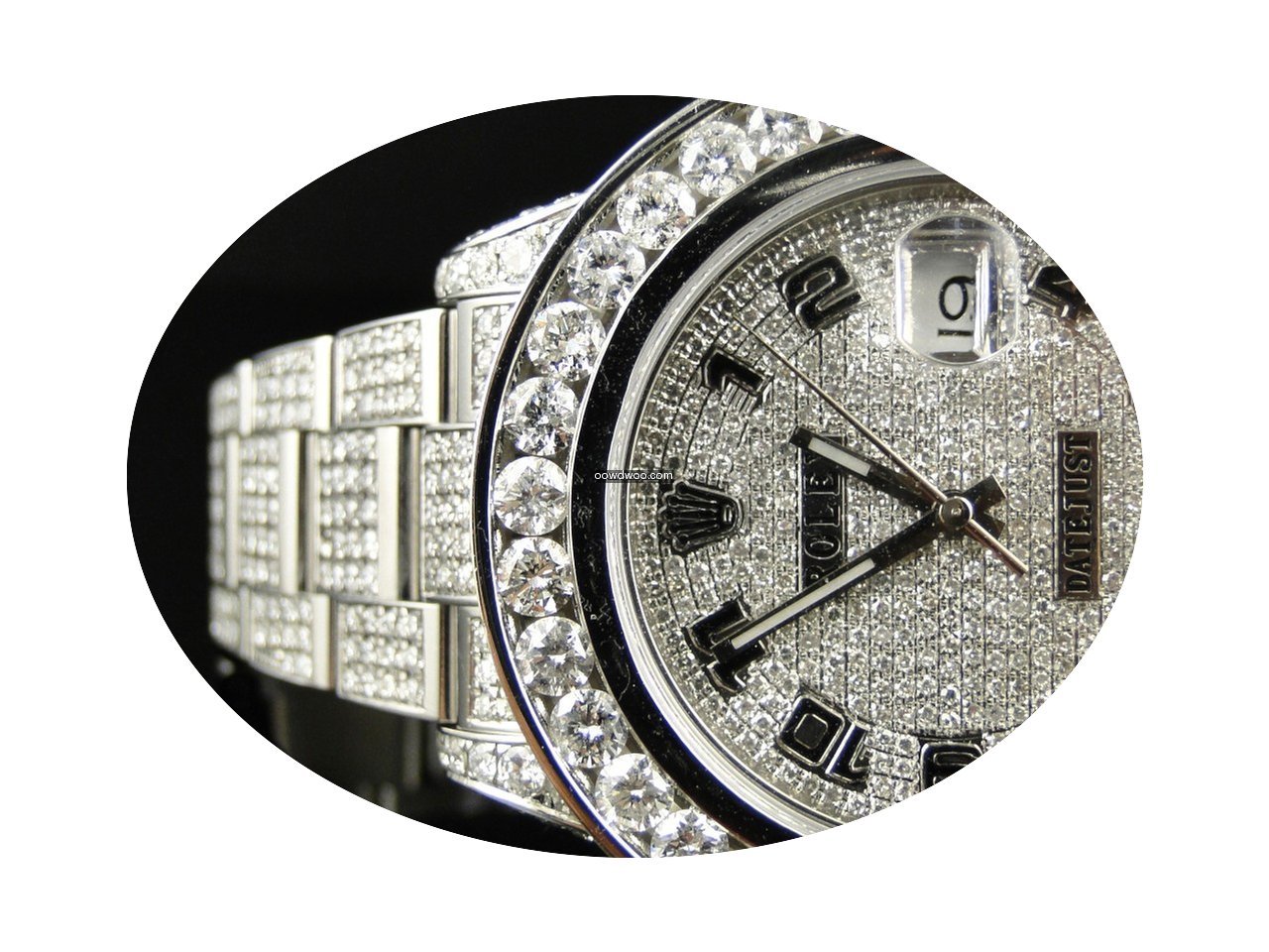 Rolex 35 Ct New Mens Fully Iced Out Genu...