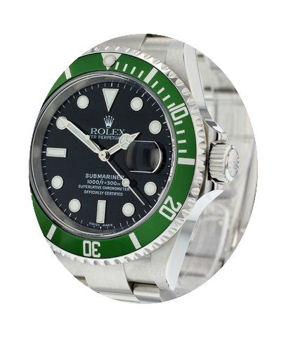 Rolex Submariner Date Green Bezel Annive...