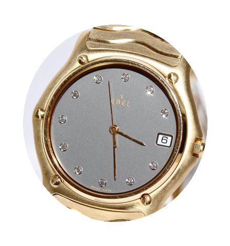 Ebel Wave 18kt Gold Diamant Zifferblatt ...