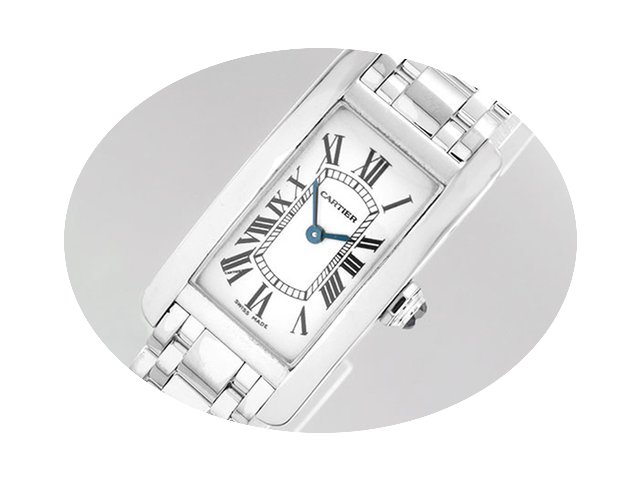 Cartier Tank Américaine 19 x 34 mm Wei...