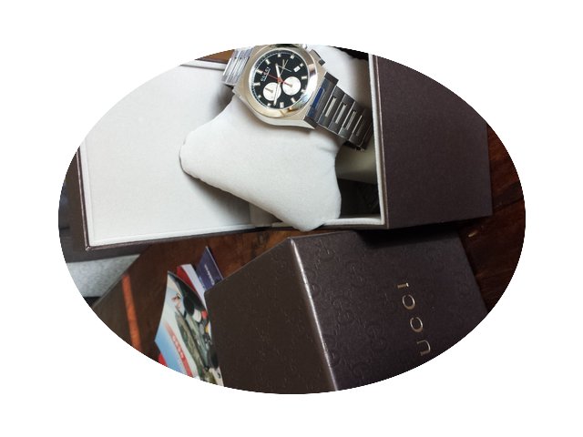 Gucci YA115243 Pantheon Chronograph Blac...