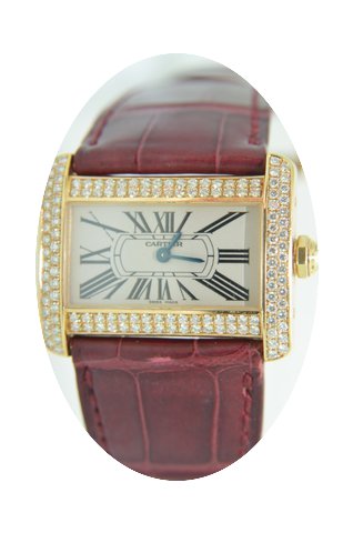 Cartier Tank Gold ,factory setted diamon...