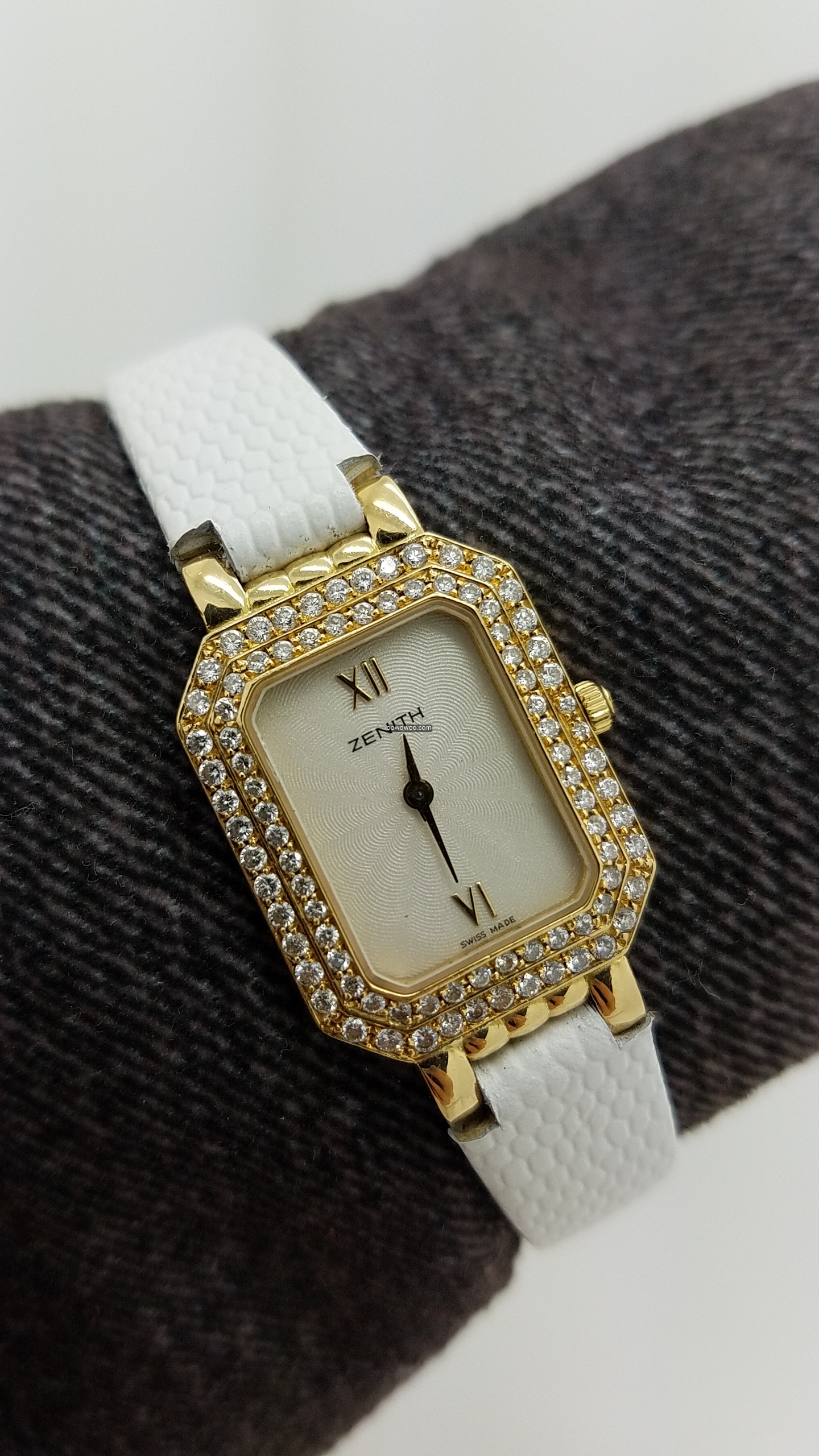 ZENITH LADIES 18K WHITE Solid Gold Genui...