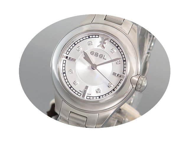 Ebel Damenuhr-mit Diamanten-Edelstahl- T...