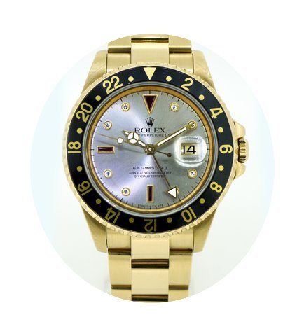 Rolex GMT Master II Yellow Gold 16718 Ru...