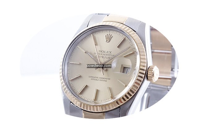 Rolex Mens 2tone Datejust - Champagne Di...