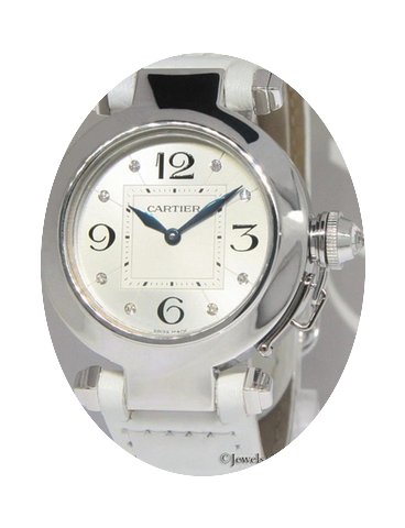 Cartier Pasha 18k White Gold Diamond 32m...