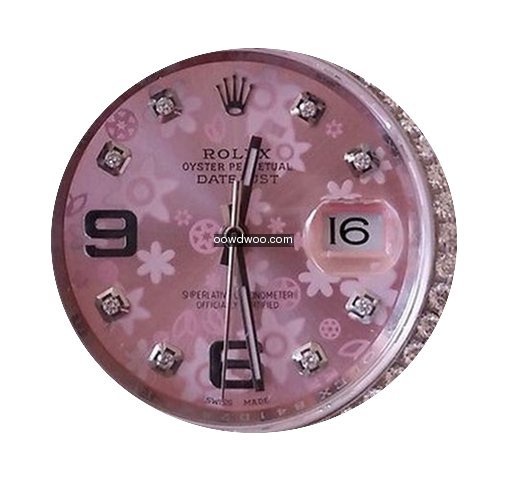 Rolex New Datejust Steel Pink Floral Dia...