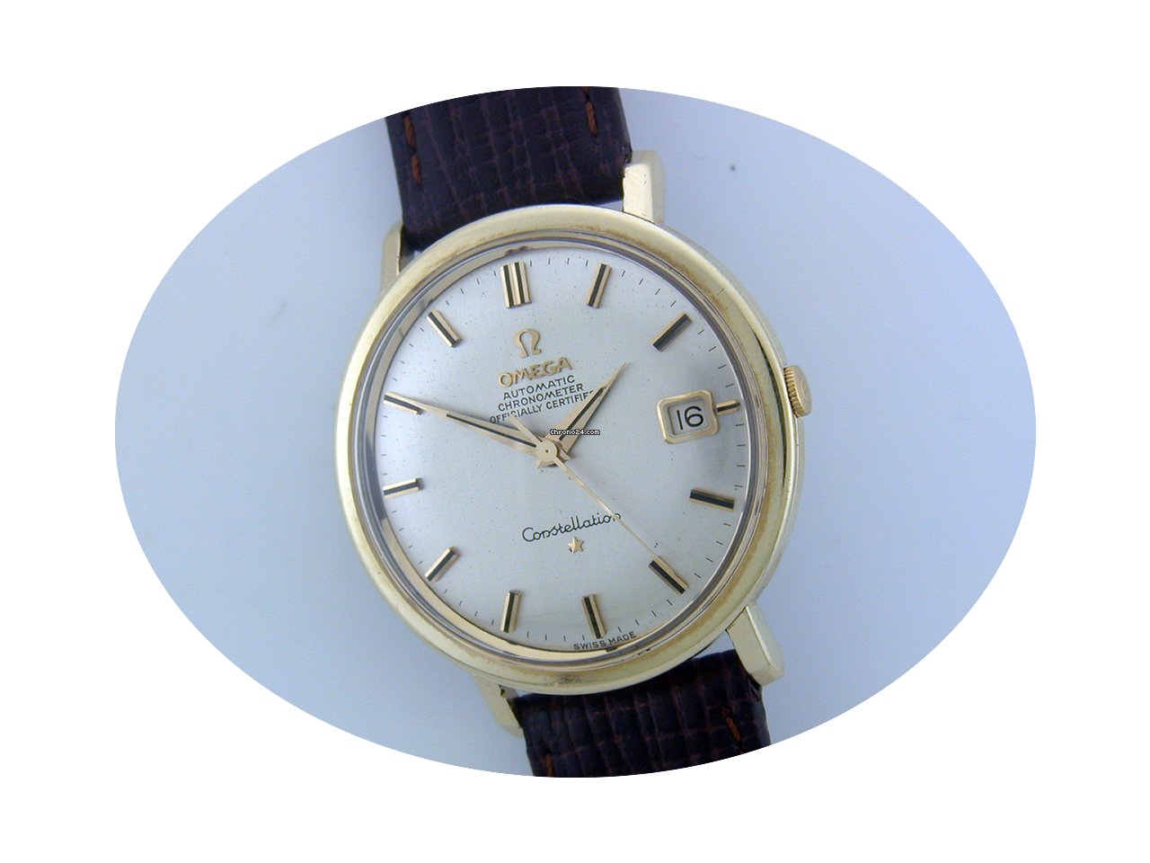 Omega Constellation gold capped automati...