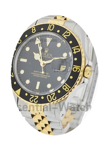 Rolex Used GMT Two Tone Black Dial and B...