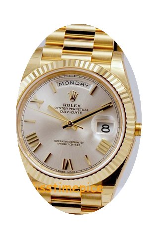 Rolex Day-Date 40 Silver Roman...