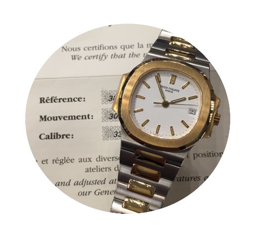 Patek Philippe 3800 Steel Gold with Whit...