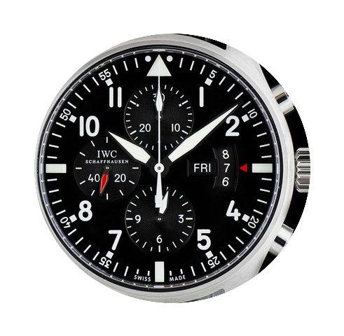IWC S/Steel Unworn Black Dial Pilots Chr...