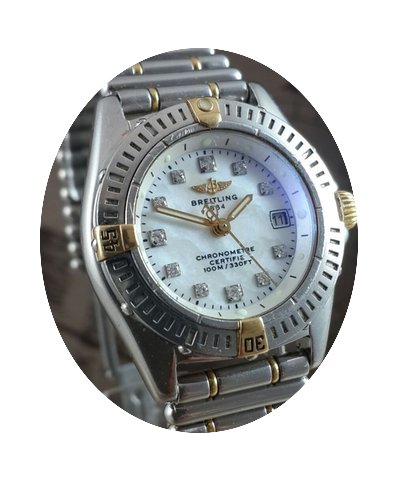 Breitling Callistino 18K Gold Steel Mop ...