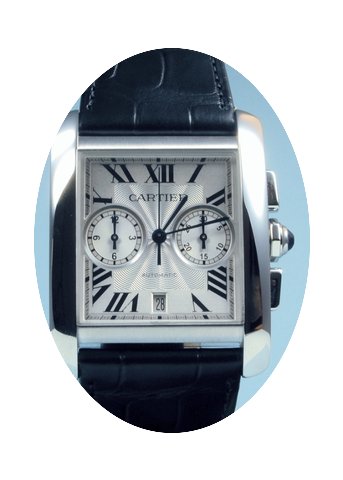 Cartier Tank MC großes Modell Lederband...