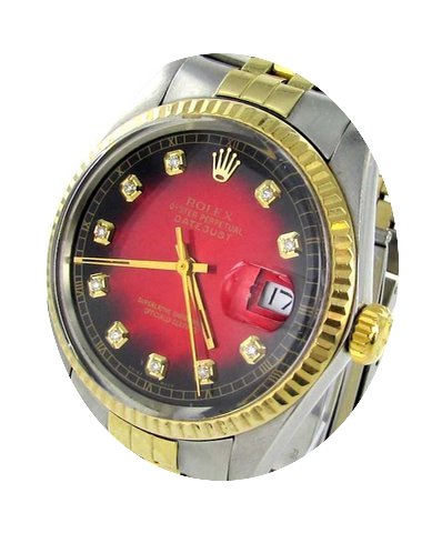 Rolex Datejust Herren Uhr Stahl/gold Dia...